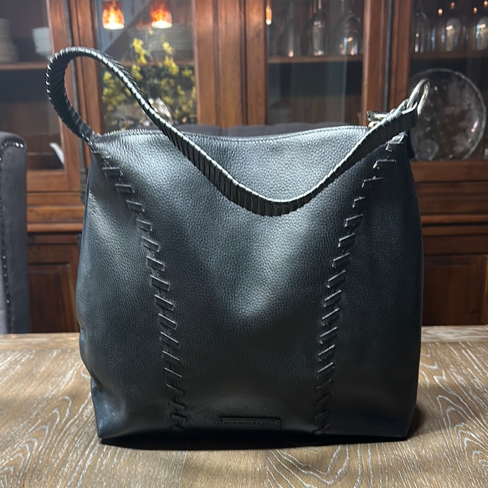 BCBG Maxazria Black Leather Shoulder Bag